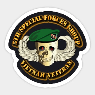 5th Special Forces Group - Skull Wings Beret Sticker